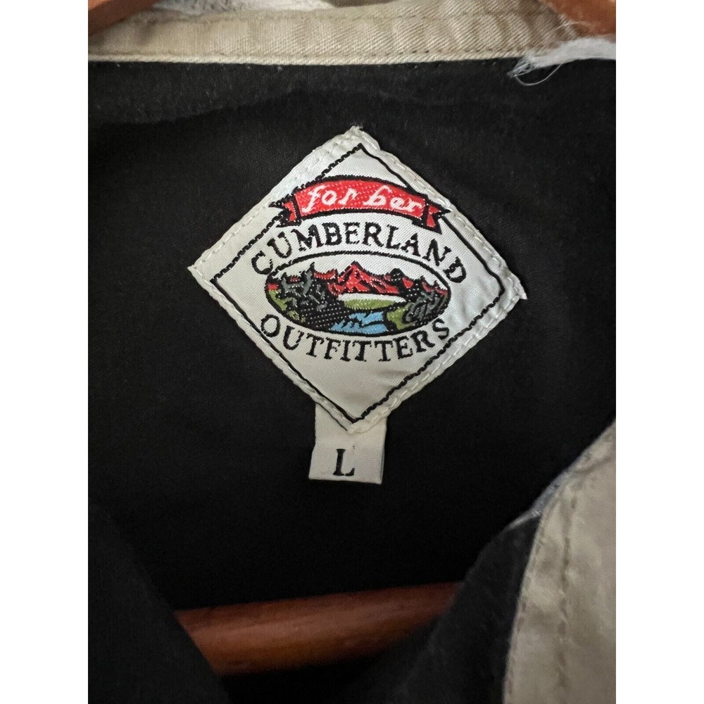 Vtg CUMBERLAND OUTFITTERS Womens Western Shirt Red/Black Button Up Long Sleeve L - Picture 5 of 5